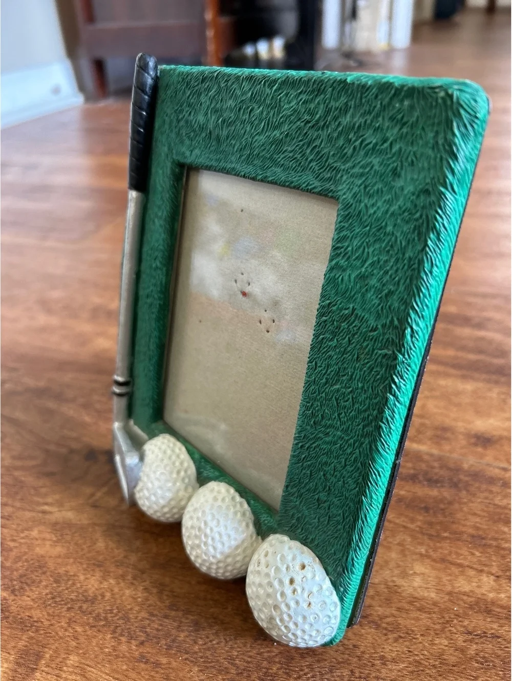 Golf Themed Photo Frame with Golf Club and Golf Balls